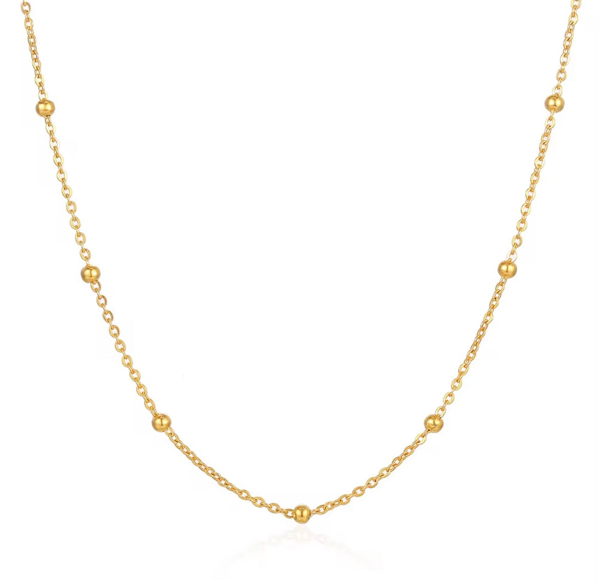 BEADED CHAIN NECKLACE