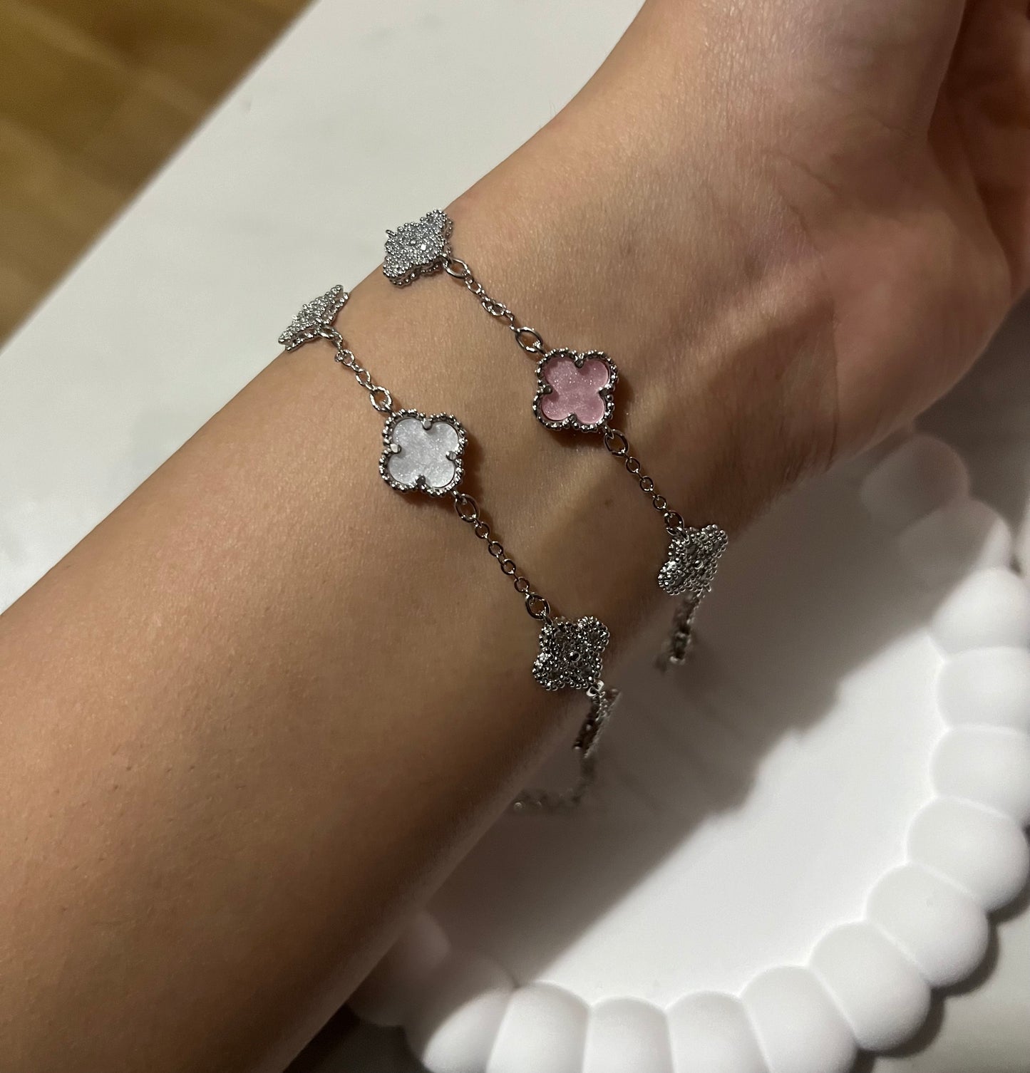SIENNA SILVER CLOVER BRACELETS