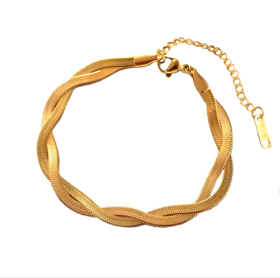BRAIDED SNAKE CHAIN BRACELET