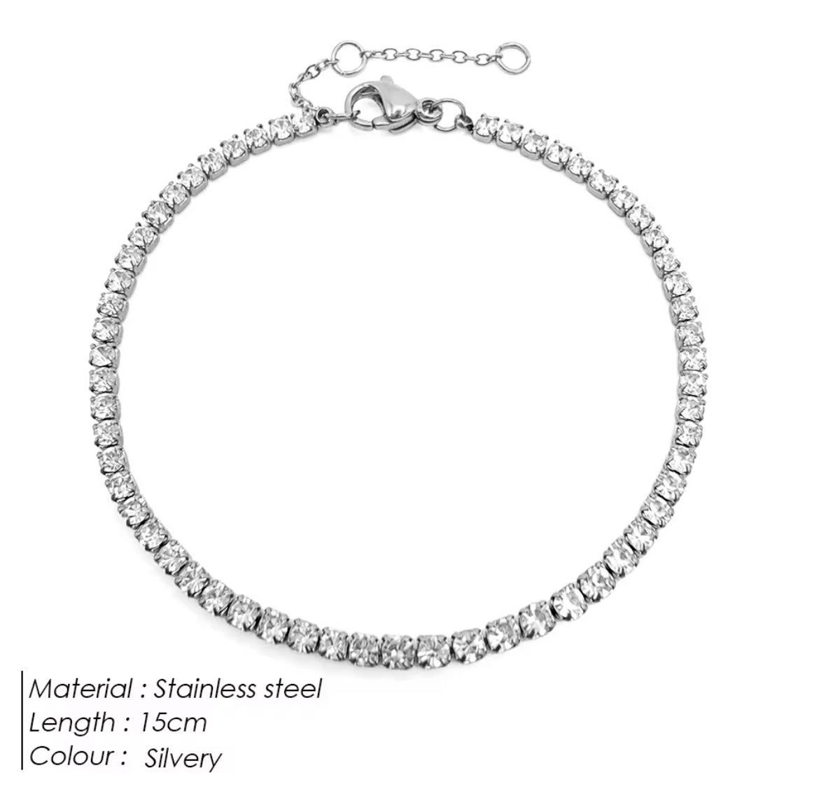 LAYAL SILVER DIAMOND BRACELET