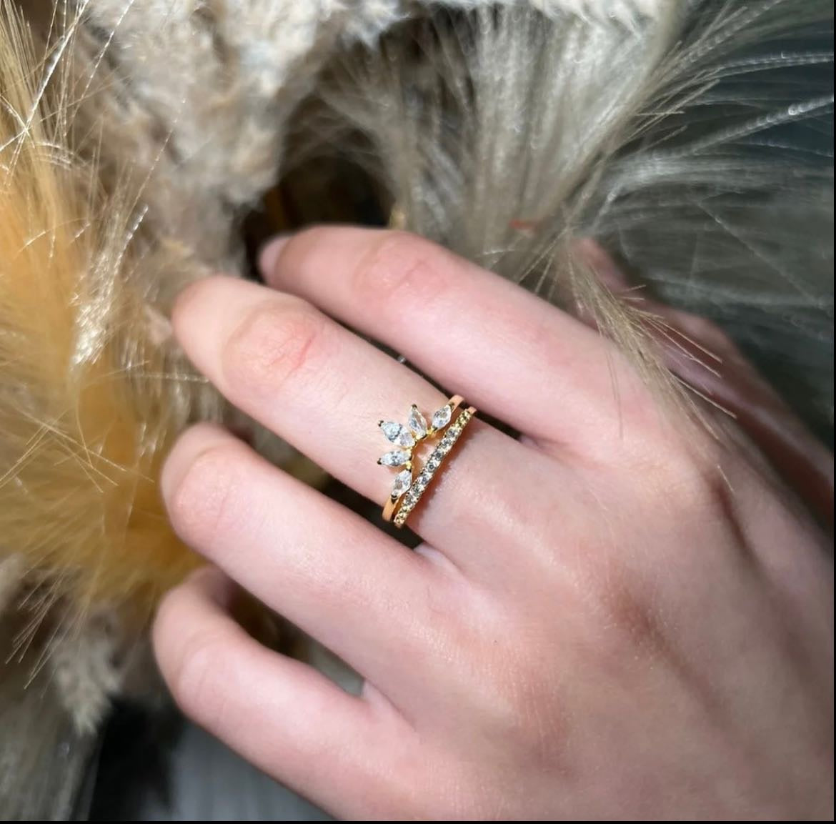 ARIA DOUBLE BAND S925 GOLD RING