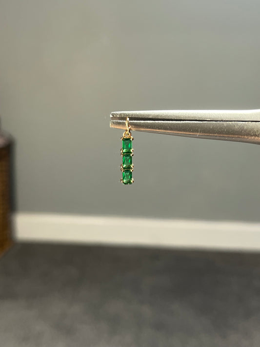 EMERALD LOG CHARM