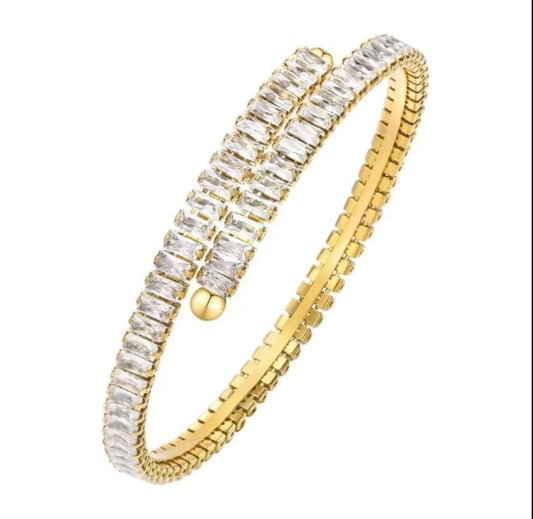 Zoya diamond bangle cuff wrap around