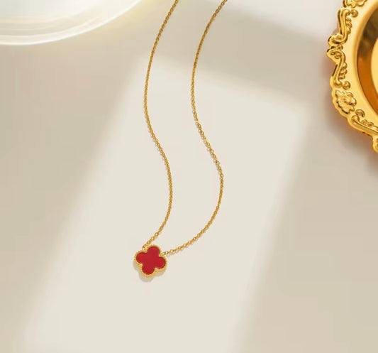 RED DOUBLE SIDED NECKLACE