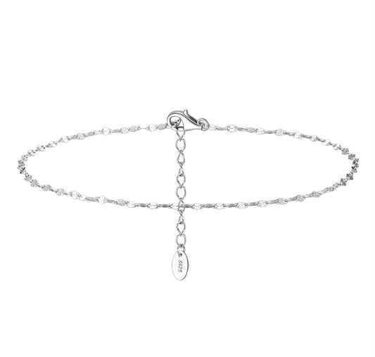 TWISTED SILVER ANKLET