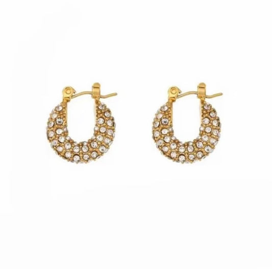 Mini diamond hoops