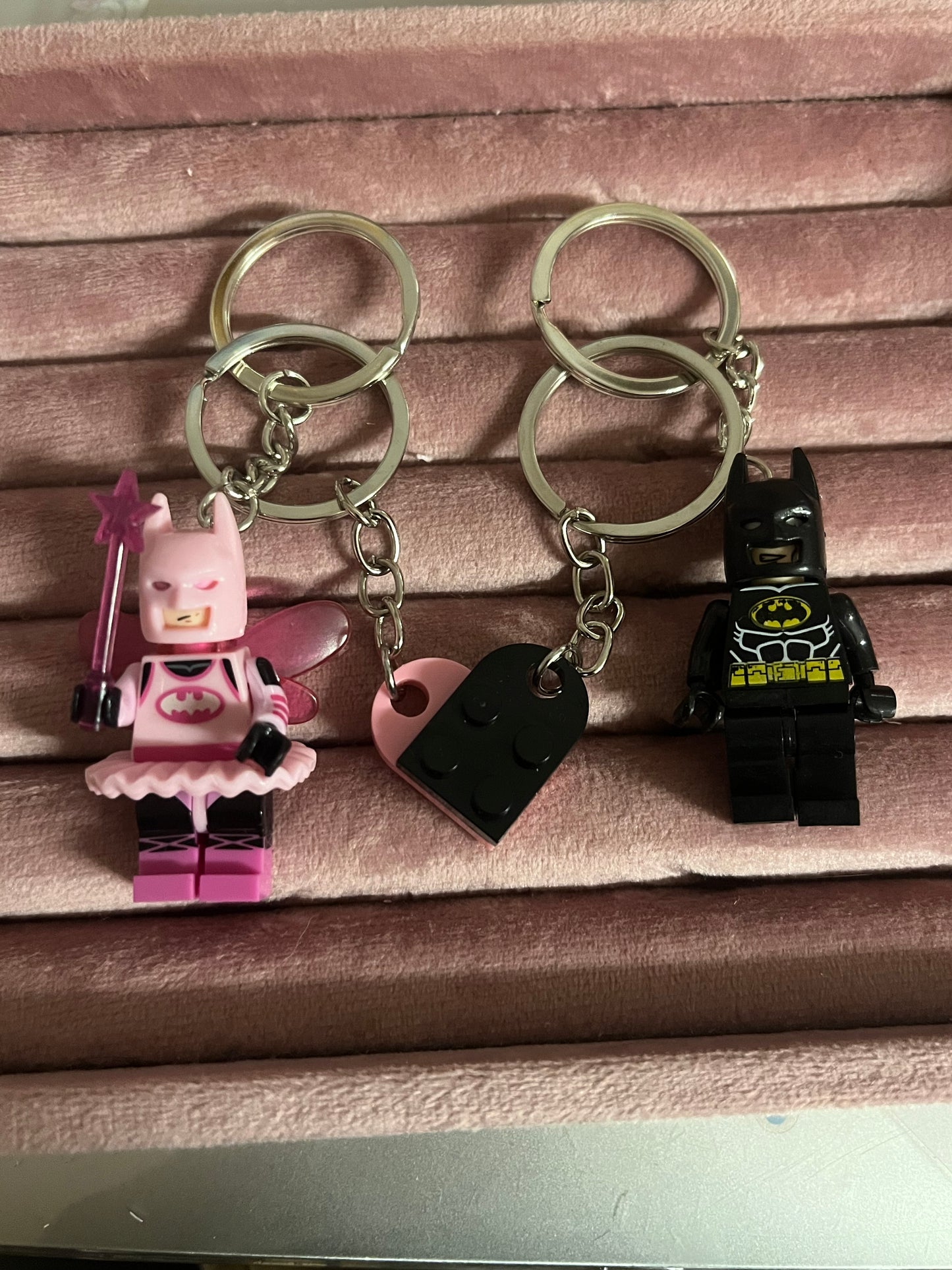 Bat couple (friendship) matching keychain keyring