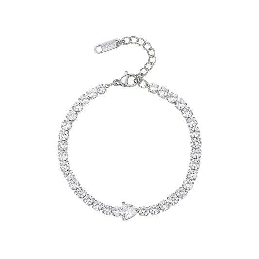 Joint heart crystal diamond bracelet by Hibaa